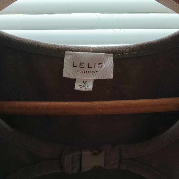 Lelis ๐บ  Womens Charcoal Gray Open Chest Buckle Closure Cropped Tank Top ๐ท - Picture 5 of 11